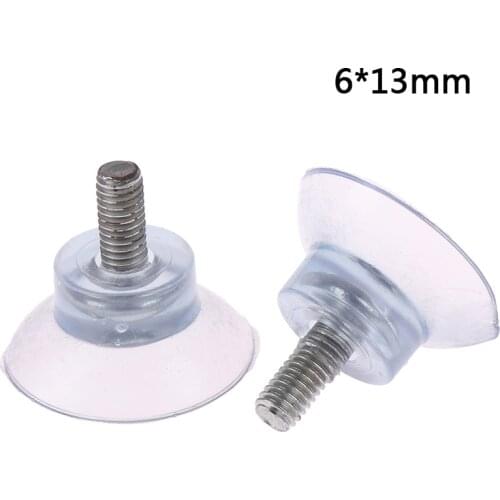 4Pcs Transparent Sucker Plastic Hooks Rubber Strong Suction Cup Replacements Glass For Glass Table Tops W/M6 Screw Storage Tool