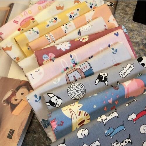 50cm*160cm / Piece, Cartoon Animal Twill Cotton Printed Fabric, Clothes, Pants, Hat, Curtain, Doll Fabric, Handmade DIY Material