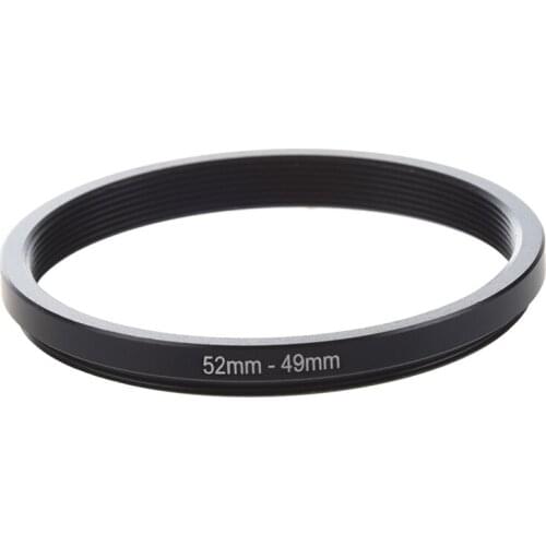 52mm-49mm 52mm to 49mm Black Step Down Ring Adapter for Camera