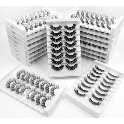 20 pairs vegan lashes 6D faux mink eyelash wholesale 25mm faux mink eyelash natural lashes hot style eyelash wholesale