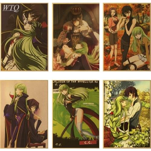 Anime Disobedient Lelouch Anime Posters Canvas Painting Retro Poster Wall Art Picture Home Decor Photos for Childrens Room