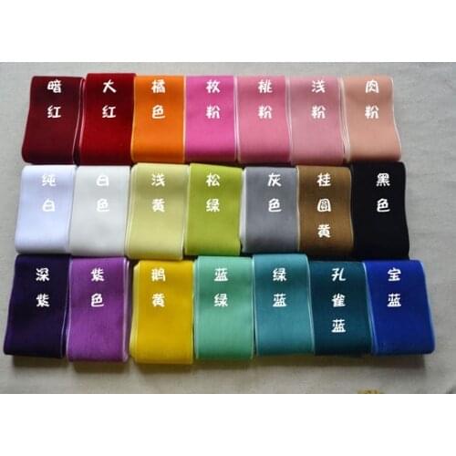 Free shipping ,velvet ribbon 2" 5cm width , mix color velour webbing