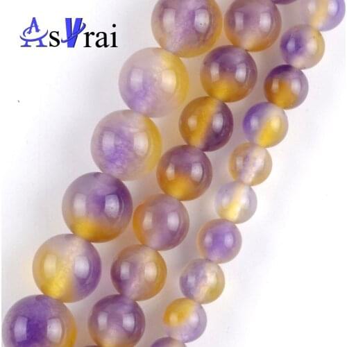 Ametrines Agates Natural Stone Beads For Jewelry Making 6/8/10mm Round Spacer Loose Beads Diy Bracelets Jewellery Strand 15"