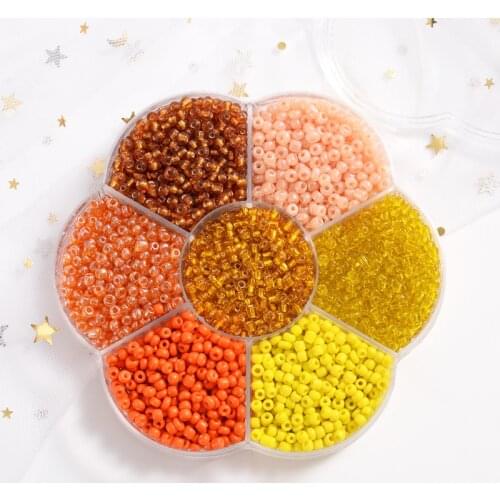 3600Pcs 3mm Yellow Series Czech Glass Seedbeads Charm Small Crystal Spacer Bead For Jewelry Making Bracelet Necklace Accessories