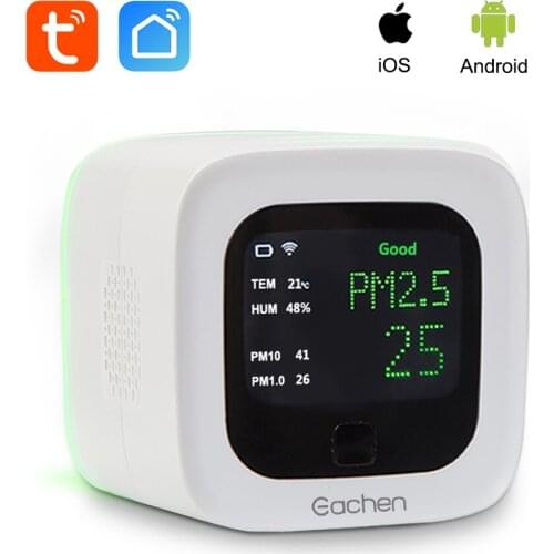 Smart WiFi PM2.5 And Temperature And Humidity Sensor Environmental Detector(Tuya Smart Life APP)