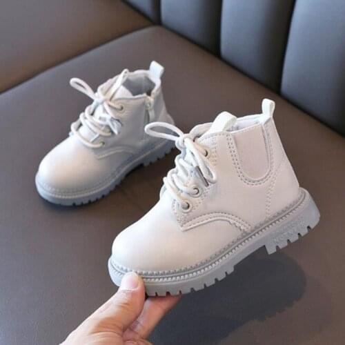Kids Leather Chelsea Boots Waterproof Children Sneakers Gray Black Boots For Baby Girls Boots Boys Shoes School Party