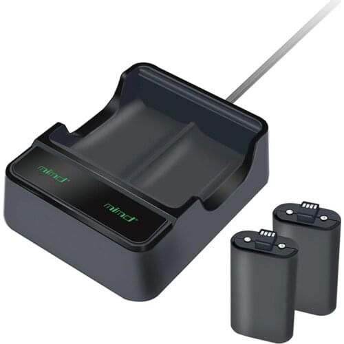 Dual Controller Charger Wireless Controller Gamepad for One / One S/X with 2X2800MAh Batteries Pack