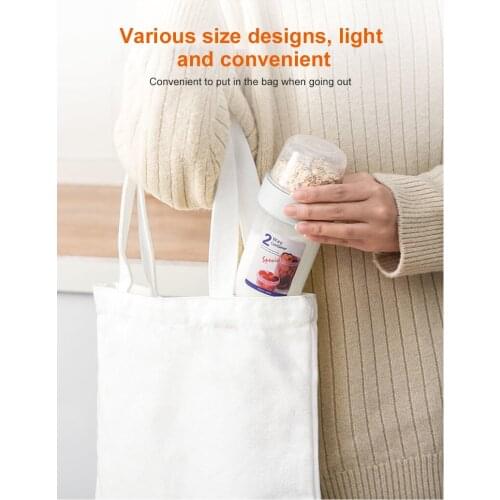 Double-Layer Lunch Cup Uitje Lunchbox Yoghurt Moer Behoud Vers Houden Dining Cup Creatieve Draagbare Reizen Bento Accessoires H