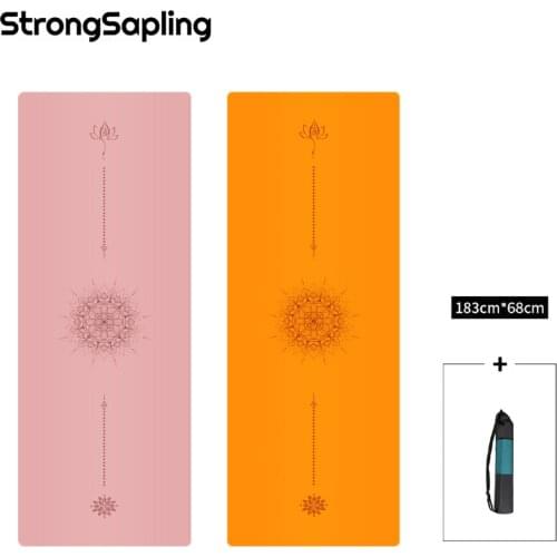 Yoga Mat Natural Rubber Widened Thickened PU Nastics Mats Fitness Pilates Training Yoga Mats With Position Line Exercise Mats