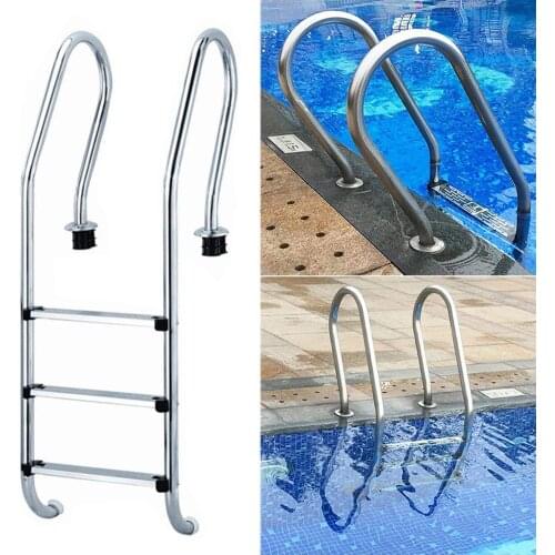 Stainless Steel Swimming Pool Ladder Steps Non-Slip Replacement Tread(Screws Included)