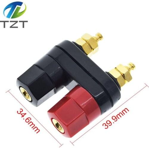 Top Selling Quality Banana plugs Couple Terminals Red Black Connector Amplifier Terminal Binding Post Banana Speaker Plug Jack