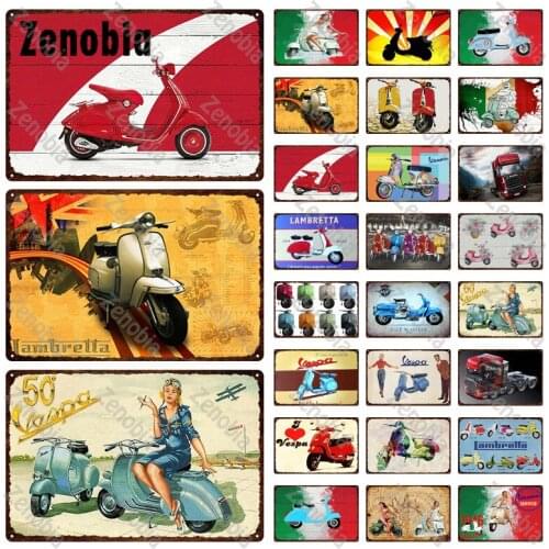 Motorcycle Metal Sign Tin Sign Vintage Metal Plaque Retro Metal Poster Wall Stickers Electric Cars for Garage Bar Man Cave Decor