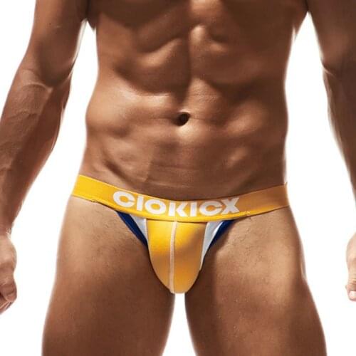 KUDYZON Men Sexy Jockstrap Gay Underwear Cotton Cuecas Men G-Strings & Thongs Bikini Briefs jockstraps Slip Homme Gay Underpants