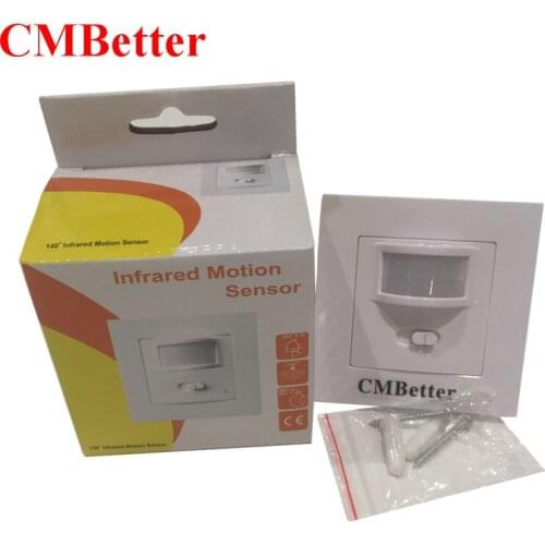 CMBetter 110V-240v Wall Mounted Motion Sensor Switch,Auto Induction PIR Infared Sensor Switch for Home Light free shipping