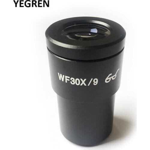 WF30X/9 High Eye-point Eyepiece Wide Field View Ocular Optical Lens for Stereo Microscope or Biological Microscope 30X WF30X