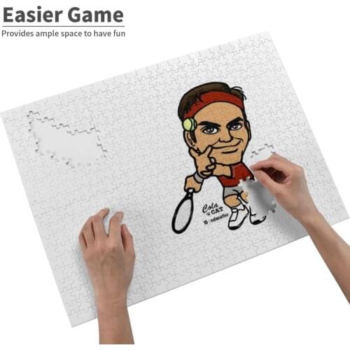 300 500 1000 Pcs Jigsaw Puzzle For Adult Kids Game Toy Gift King Of Tennis Tennis Atp Tennis Pro Tennispro Swiss Swiss Tennis