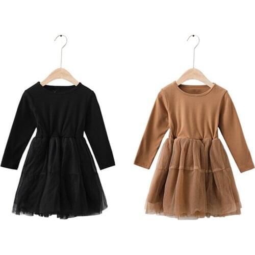 New Baby Girls Dresses Spring Long-sleeved Mesh Girl Dress Birthday Wedding Party Dresses Baby Girl Clothes