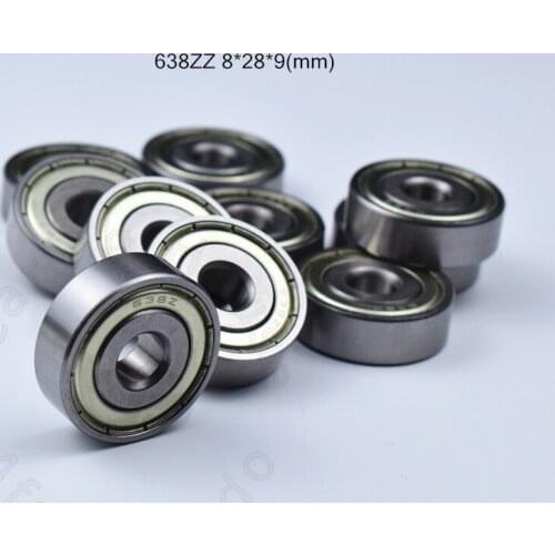 638ZZ bearing 8*28*9(mm) ABEC-5 9pcs Metal Sealed Miniature Mini Bearing 638 638Z 638 ZZ chrome steel bearing