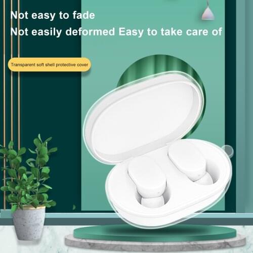 TPU transparent clear Case Full Headset Protective anti-drop Skin Cover for Xiaomi Redmi AirDots 3 Wireless Bluetooth Cover