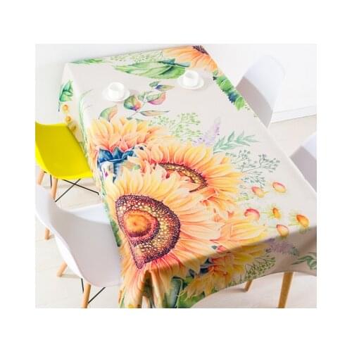 Modern European pastoral summer flower coffee table cloth linen tablecloths cover towel thick rectangular antependium decoration