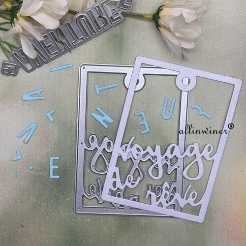 Letter label Metal Cutting Dies Stencils Die Cut for DIY Scrapbooking Album Paper Card Embossing