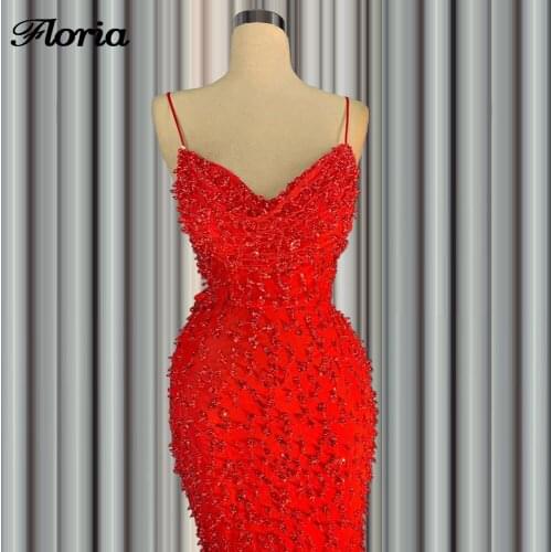 Dubai Arabic Backless Crystal Evening Dresses Aibye Couture Mermaid Long Prom Dress Turkish Kaftans 2020 Women Beaded Party Gown