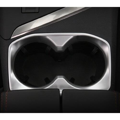 Pearl Matte Chrome Interior Car Water Cup Holder Cover For Peugeot 3008 GT 5008 2017 2018 Surround Overlay Trims Accessories
