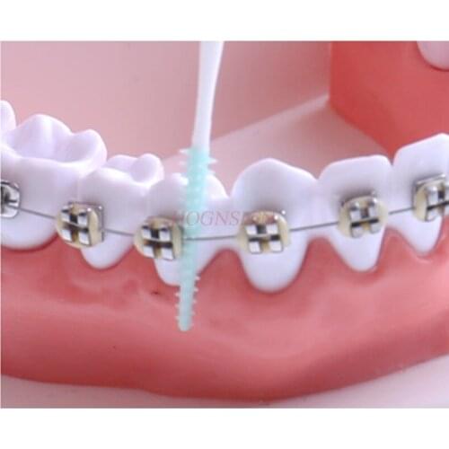 Tooth Stick Beautiful Silicone Interdental Brush Interdental Brush Soft Silicone Interdental Brushing Teeth Care Correction Sale