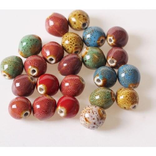 10pcs 16*14mm Ceramic Bead Porcelain Loose Beads DIY Handmade Beads For Jewelry Making