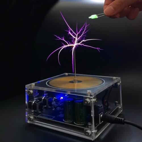 10CM Flat-panel Bluetooth Music Tesla Coil High Frequency and High Voltage Pulse Test Apparatus