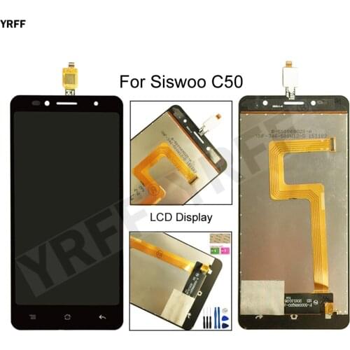 100% Tested LCD Screens For Siswoo C50 LCD Display Touch Screen Digitizer Assembly Panel Sensor Phone Repair Sets