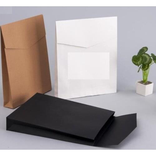100pcs/lot Kraft Paper Envelope Gift Boxes Present Package Bag For Book/Scarf/Clothes Document Wedding Favor Decoration SN1016