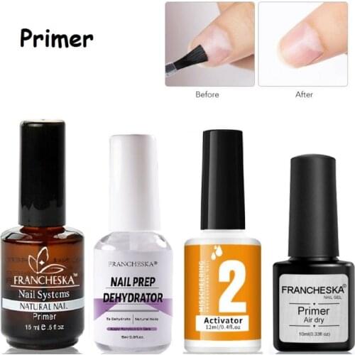 15/12/10ML Nail Primer Gel Polish Fast Air Dry Desiccant Dehydrator Prep Acid Free Nails Surface Balance Bonder Solution TSLM1