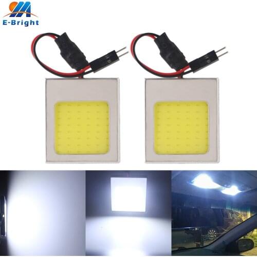 2pcs Festoon T10 W5W DC 12V 24V COB 48 SMD LED Light Bulbs DOME Reading Car Door License Plate Clearance Lights Indicator White