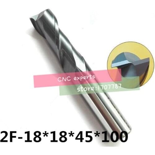 2f-18*18*45*100,hrc50,carbide End Mills , Carbide Square Flatted End Mill ,,coating:nano, The Lather,boring Bar,cnc,machine