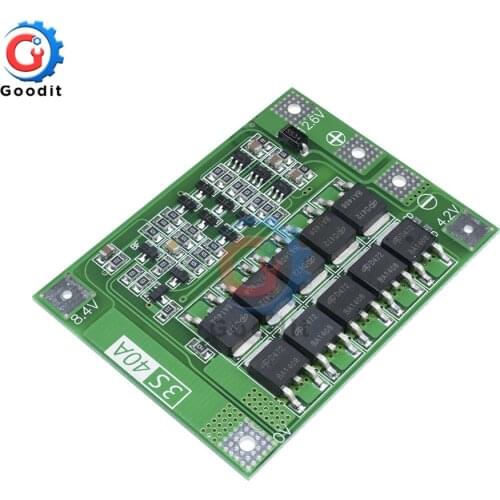 3S 40A BMS 12.6V 18650 Lithium Battery Protection Board with balanced Version for drill 40A current