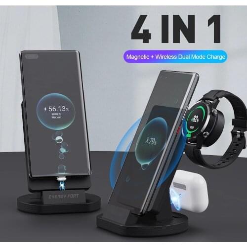 4 in 1 Magnetic Charging dock Wireless Charger for Xiaomi Mi 10/11 Ultra 10/11 Pro USB Watch Charger for Amazfit GTS2 2e GTR2 2e