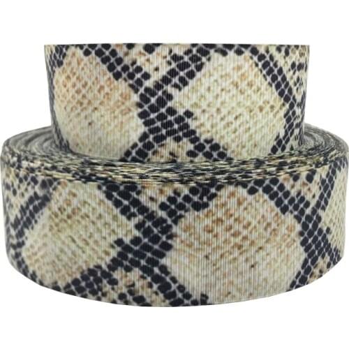 50mm 5 Yards Snake Skin Printed Grosgrain Ribbon Wedding Party Decorative Ribbons DIY Hair Bows Handmade Accessories