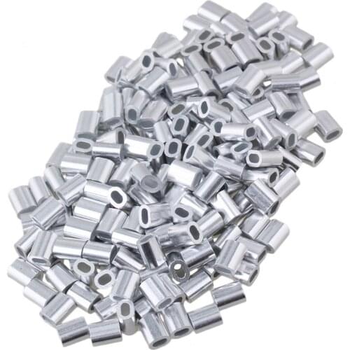 5mm x 4mm Silver Model M1 Wire Rope Oval Aluminum Clip Ferrule Sleeves Pack of 500