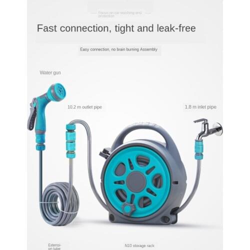 Automatic pipe coiler 10m retractable garden hose pipe coiler water outdoor spray garage tool car cleaning tool