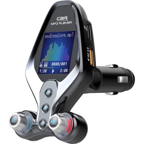 Car MP3 Bluetooth 5.0 Player Radio FM Transmitter QC3.0 Fast Charger Car Adapter