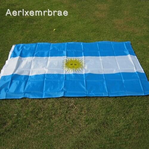 Free shipping aerlxemrbrae flag Polyester Argentina Flag 90x150cm Argentine National Flag and Banner