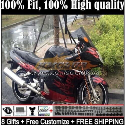 Blackbird For HONDA CBR1100XX 02 03 04 05 06 07 29CL.82 CBR1100 CBR 1100 XX 1996 1997 1998 1999 2000 2001 Fairings Red flames