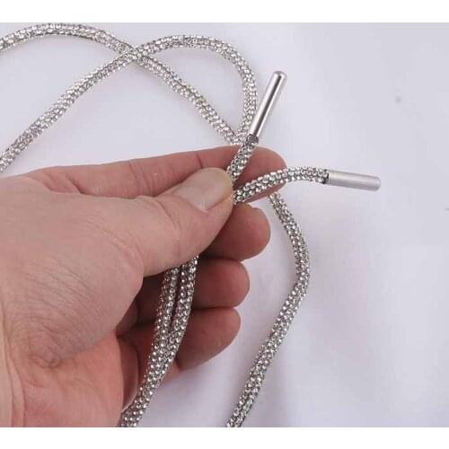 Shiny Rhinestone Shoelaces Ins Hot Sell Creative Diamond Replacement Laces With Metal Tips Diy Casual Sports Shoes Hoodie Boots