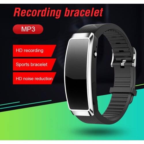 Digital Voice Recorders Music Playing Automatic Noise Reduction HD Intelligent Recording Li-on Battery Charging Sports Bracelet