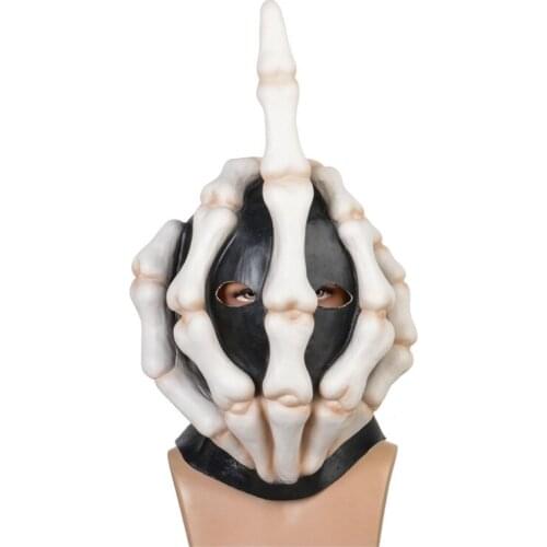 Give the Finger Mask Latex Middle Finger Headgear One-finger Salute Masks Halloween Party Cosplay Props 2 Types