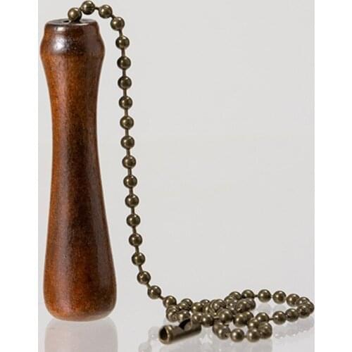 Wooden Pillars Walnut Pendant 11 Inch Antique Lighting Fans Brass Pull Chain Ceiling Fans Ventilation 1Pack High Quality Tools