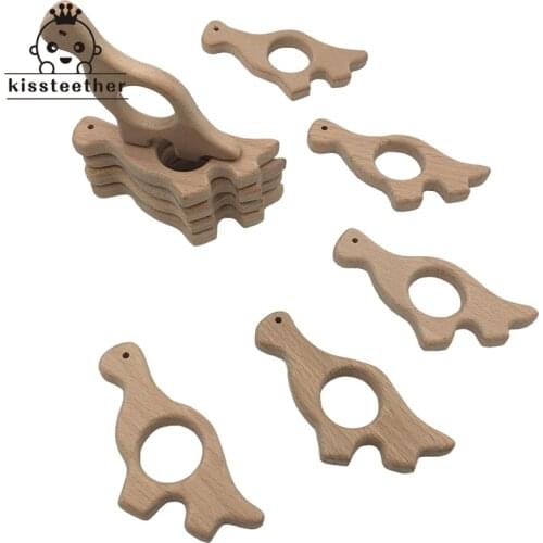 Baby Teether Brachiosaurus Baby DIY Jewelry Pendants Necklace Bracelets Accessories BPA Free Dinosaur Wooden Teether