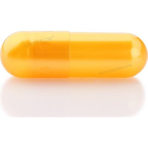 CapsulCN,Pear Golden, Size 0 /10,000 Pieces / Carton Empty Joined Gelatin Capsules For Capsule Filling Machines