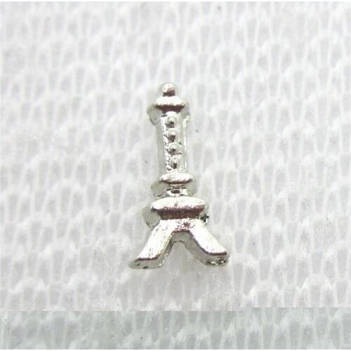 Hot selling 20pcs/lot Eiffel Tower floating charms living glass memory floating pendant locket diy jewelry